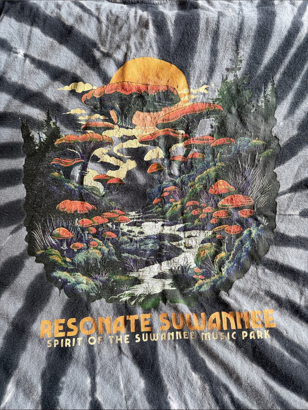 Resonate Suwanee music festival tie-dye shirt
